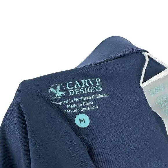 Carve Designs Lorenzo Swim Shorts Medium Navy Blue Bottoms Summer UPF NWT #h - Picture 7 of 10